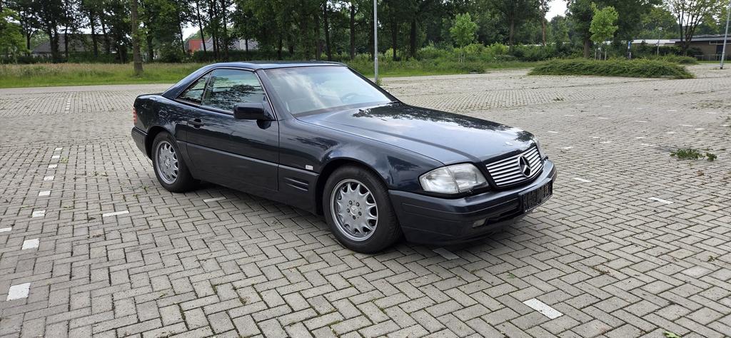 Mercedes SL280 Cabrio – 6-cilinder Automaat – Youngtimer, Auto's, Mercedes-Benz, Automaat, Zwart, Blauw, Leder