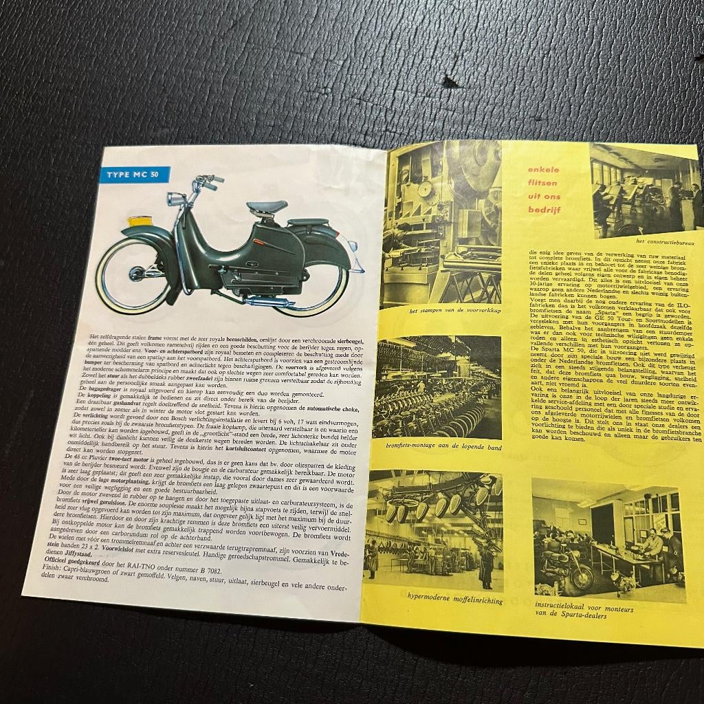 SPARTA 1961 (#21) Bromfiets folder, Ophalen of Verzenden, Gelezen, Folder