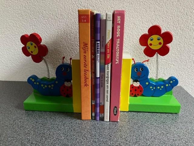 set VROLIJKE boekensteunen LIEVEHEERSBEESTEJE als nieuw!!, Ophalen of Verzenden, Zo goed als nieuw