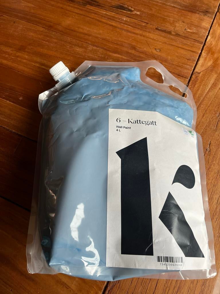 Klint Kattegat Verf - 4 Liter, Blauw, Nieuw, Ophalen of Verzenden, Verf