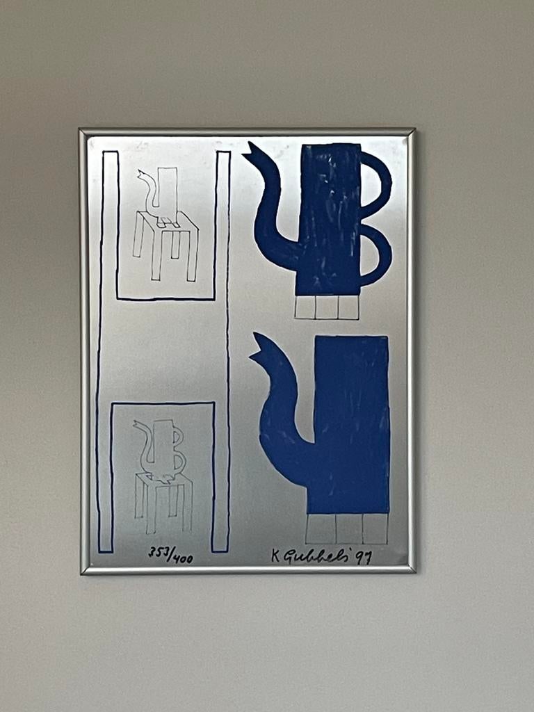 Klaas Gubbels – Zeefdruk op aluminium – 1997, Antiek en Kunst, Ophalen of Verzenden