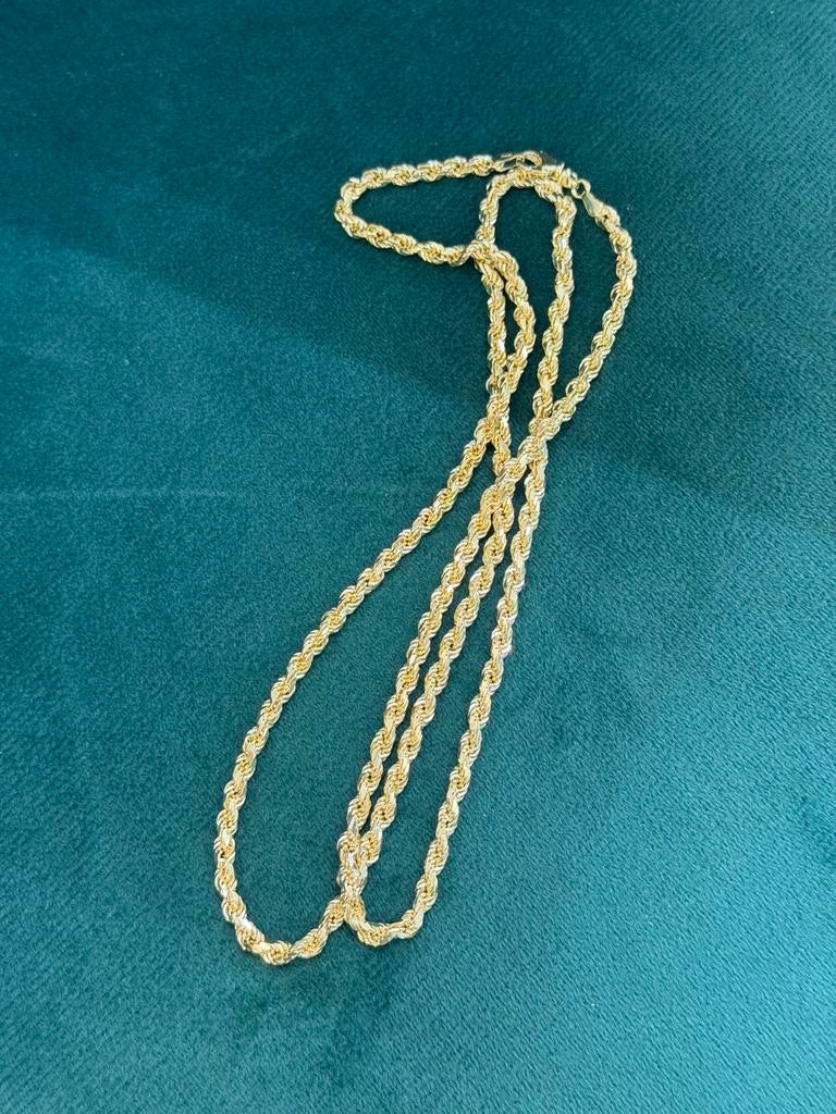 14KT Goud - 37.6 Gram - Ketting - ROPE - massief, Ophalen, Nieuw, Goud, Goud