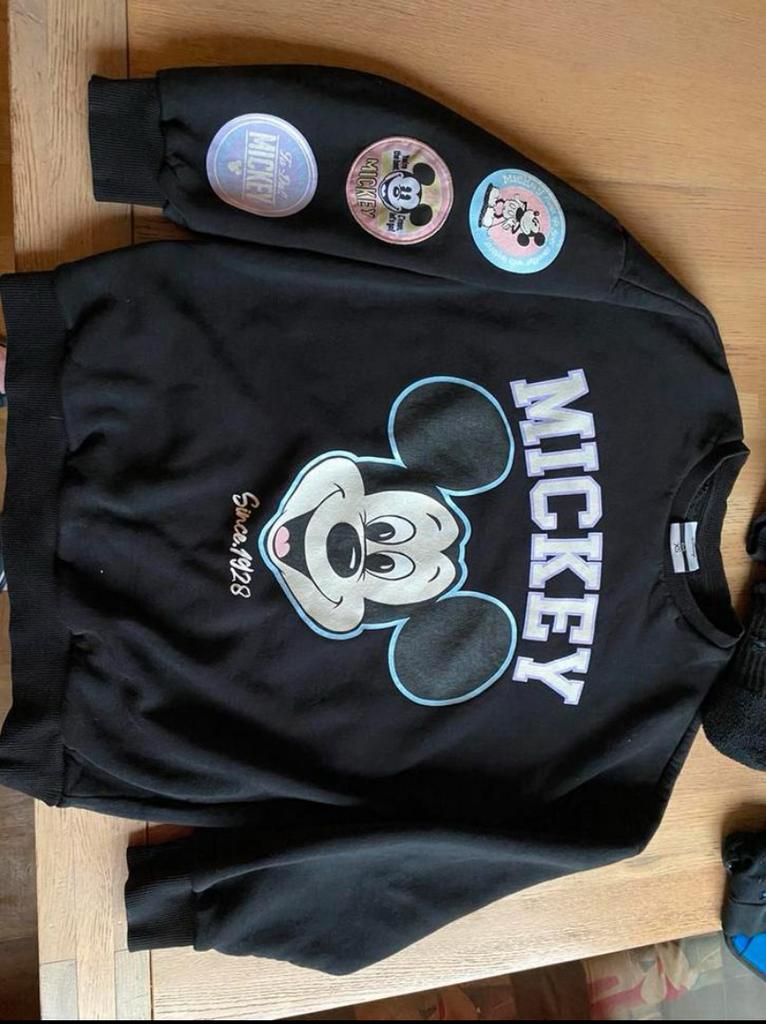 Disney Mickey Mouse Trui Zwart XS/S, Ophalen, Zo goed als nieuw, Maat 34 (XS) of kleiner, Zwart