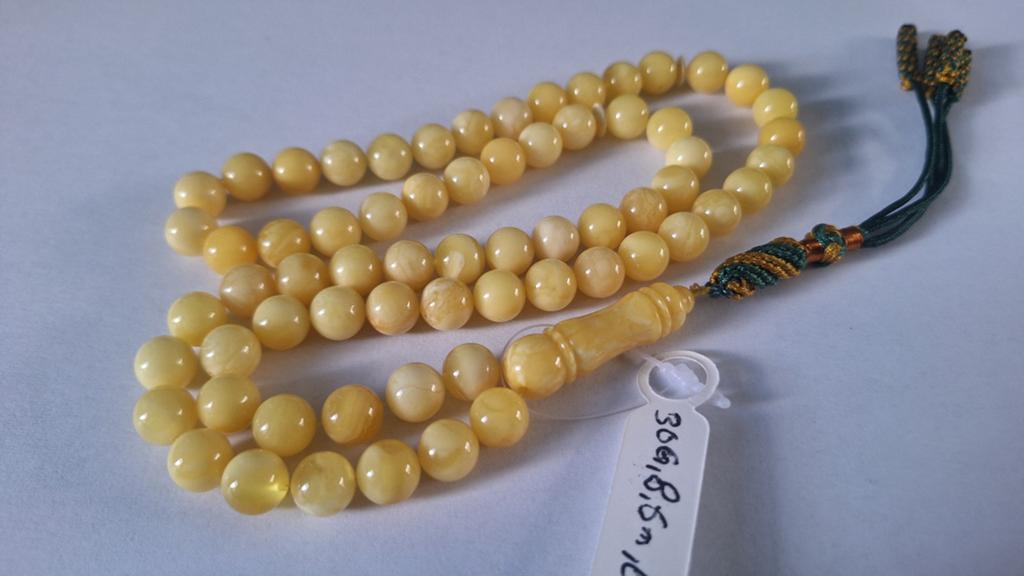 Baltische amber barnsteen tesbih ketting, Ophalen of Verzenden, Overige materialen, Ketting, Met edelsteen