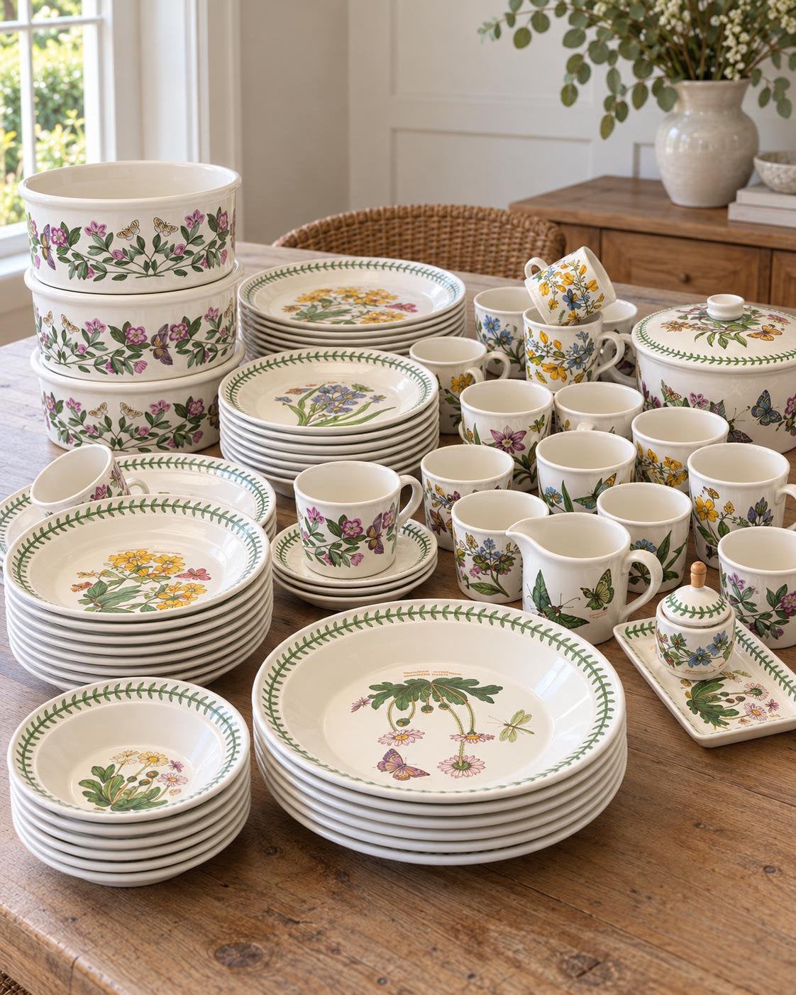 Portmeirion Botanic Garden – Engels servies – 100+ delen, Ophalen