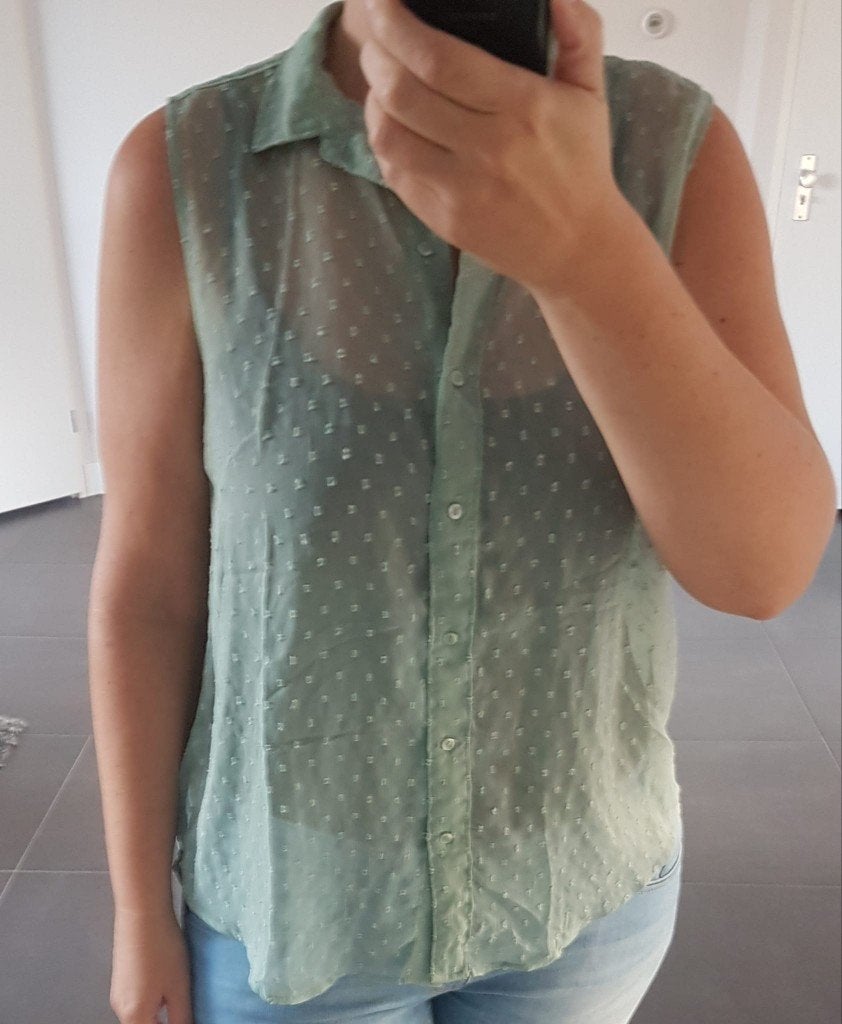 Groene Blouse 42 H&M, H&M, Verzenden, Maat 42/44 (L), Nieuw