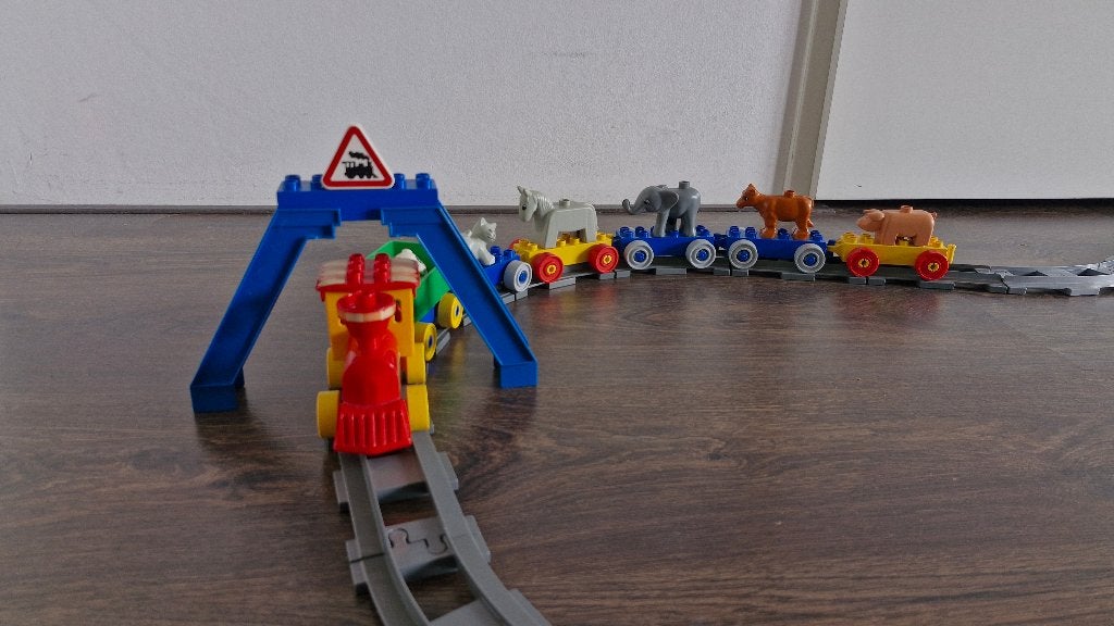 Grote Treinset (Lego Duplo + Unico), Ophalen of Verzenden, Zo goed als nieuw, Duplo