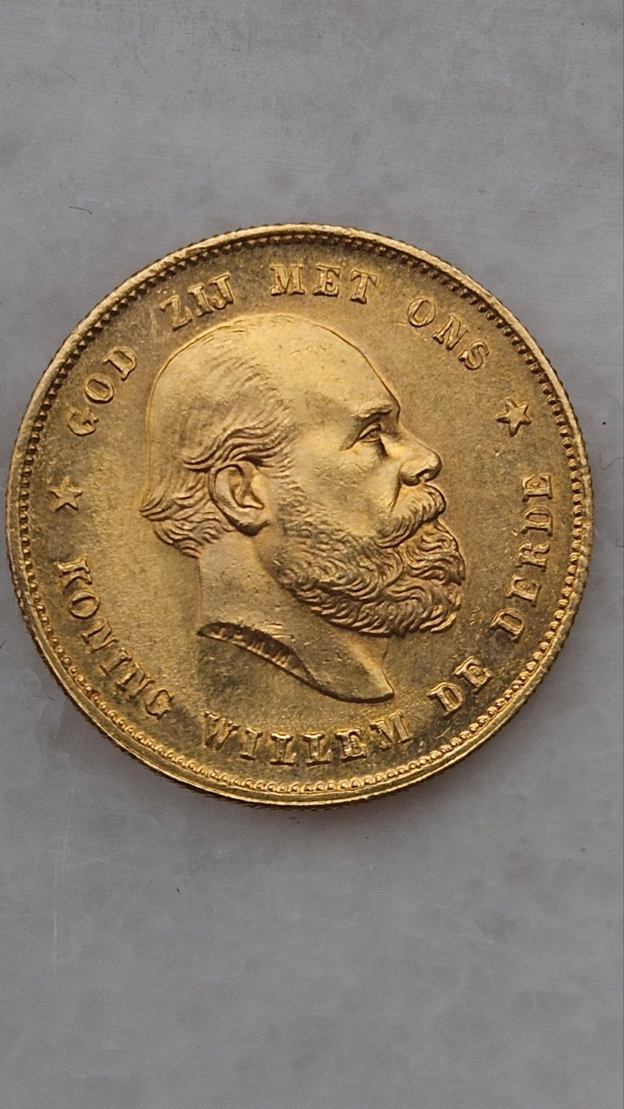Gouden tientje 1876, Ophalen of Verzenden, Koning Willem III, 10 gulden, Goud