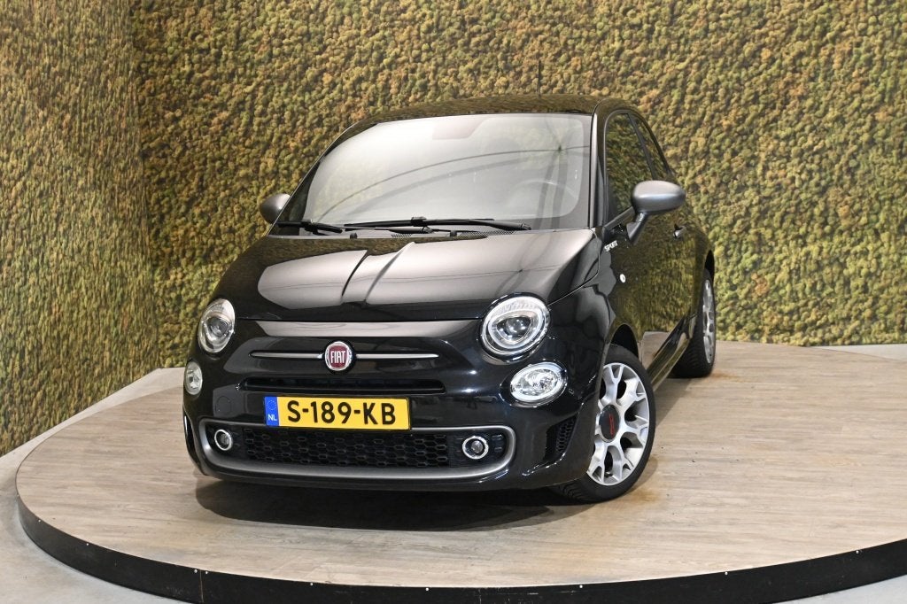 Fiat 500 1.0 Hybrid Sport | Carplay | Cruise | PDC, Voorwielaandrijving, Euro 6, 4 stoelen, Zwart