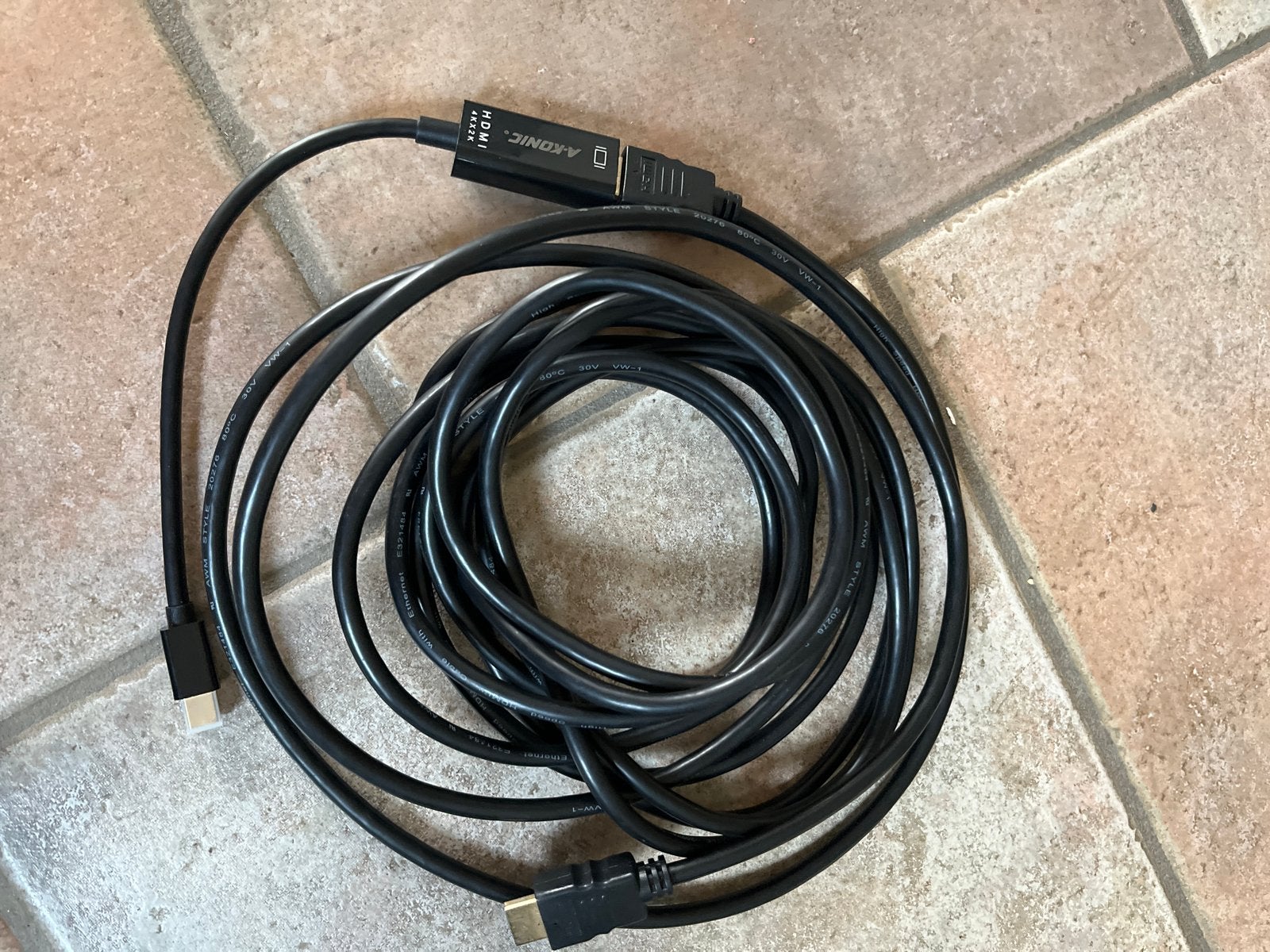 A-KONIC Mini DisplayPort naar HDMI Adapter Kabel 4K, Ophalen of Verzenden, Zo goed als nieuw, 2 tot 5 meter, HDMI-kabel