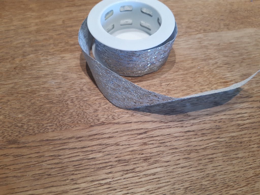 lint zilverkleur, Ophalen of Verzenden, Lint, Band of Elastiek