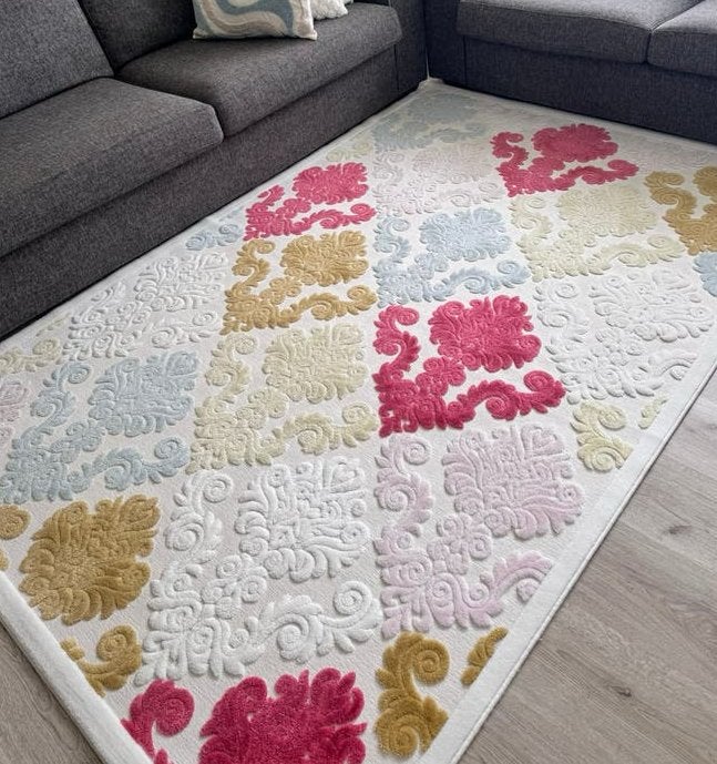 1,60 x 2,30 m tapijt. Geweven met kleurrijk.Gumussuyu merk, Ophalen, Zo goed als nieuw, Rechthoekig, 200 cm of meer