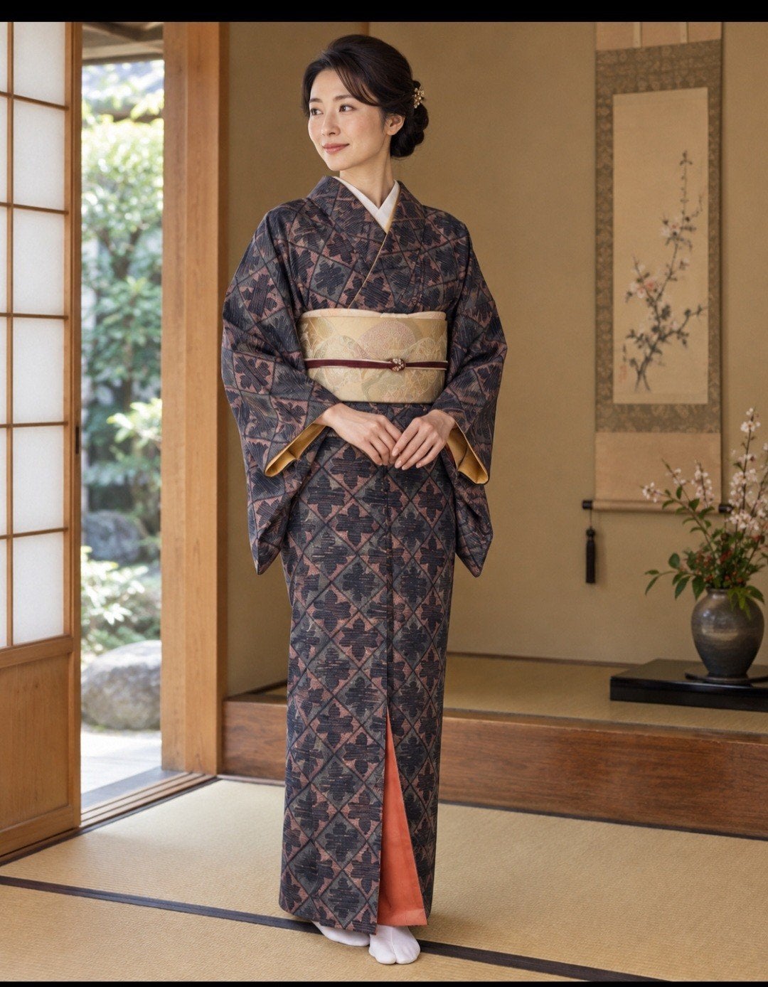 Exclusieve vintage Japanse kimono – vermoedelijk zijde – ong, Kleding | Dames, Ophalen of Verzenden, Zo goed als nieuw, Overige typen