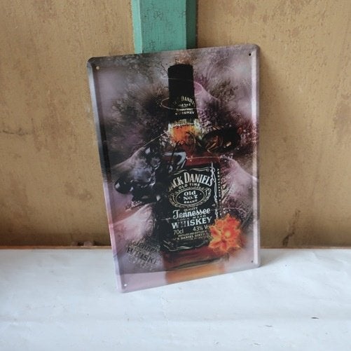 Wand plaat Jack Daniels metaal wandbord 20 x 30 cm, Metaal, 30 cm, Gebruikt, 20 cm