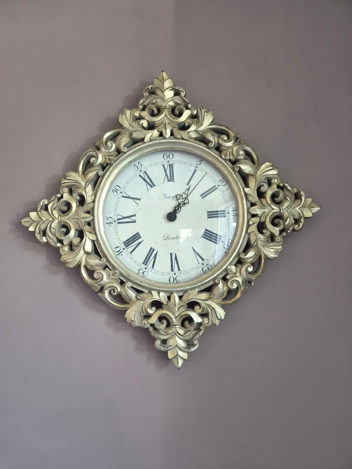 Prachtige Vintage Newgate London Wandklok – Barok / Goud, Huis en Inrichting, Ophalen of Verzenden, Wandklok