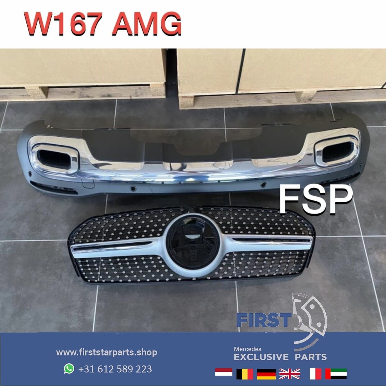 W167 V167 GLE SUV DIAMOND GRIL * AMG DIFFUSER origineel Merc, Gebruikt, -, Ophalen of Verzenden, -