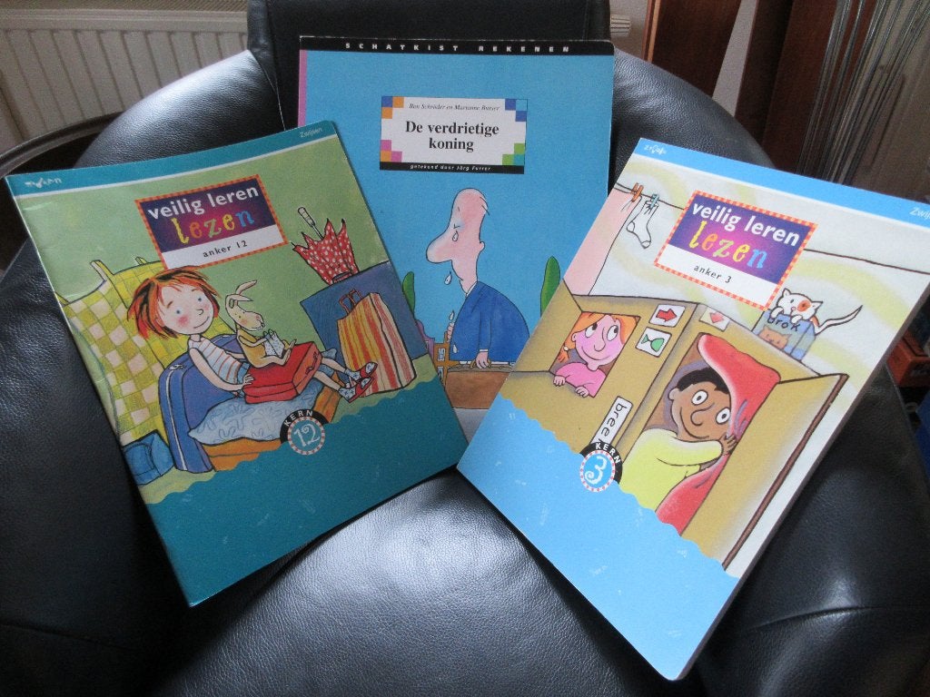 3 x GROTE prentenboeken 2 x Veilig Leren Lezen + schatkist, Ophalen of Verzenden, Gelezen