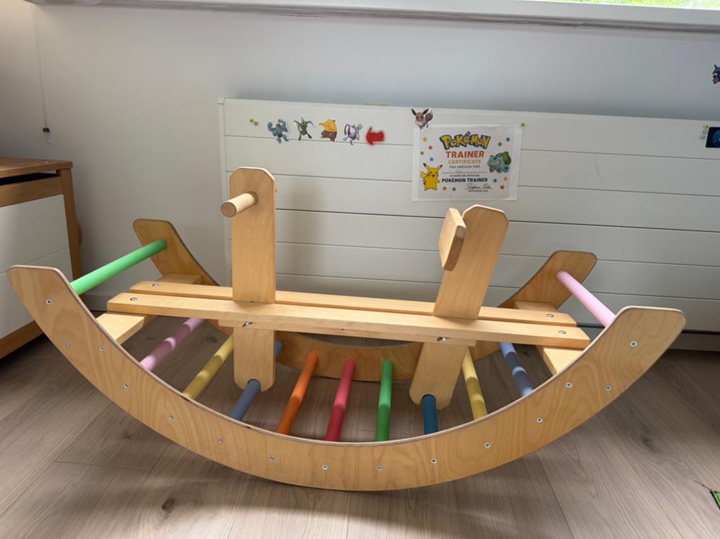 Klimboog met trap/glijbaan en schommelfunctie (wip), Kinderen en Baby's, Speelgoed | Houten speelgoed, Ophalen, Zo goed als nieuw