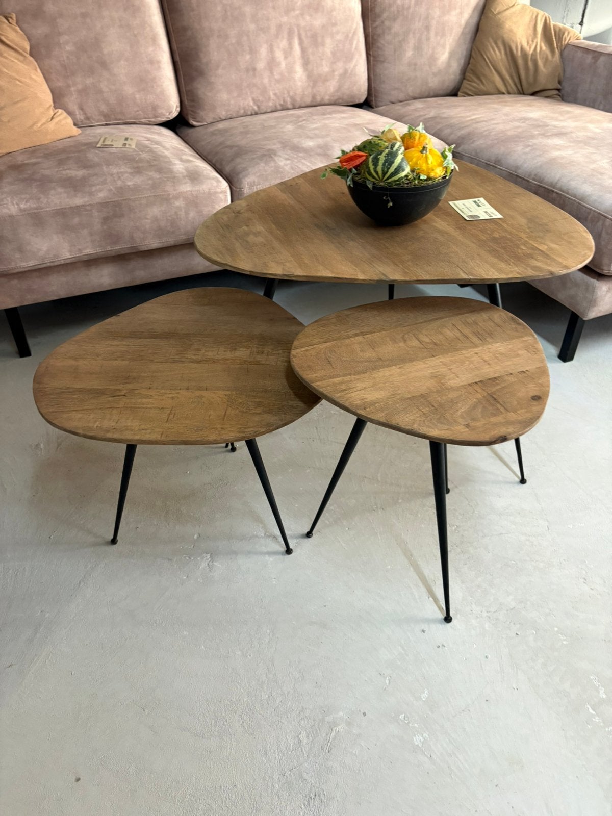 Salontafelset Nara – 3 tafels voor €175!, Ophalen of Verzenden, Nieuw, Rechthoekig, 50 tot 100 cm