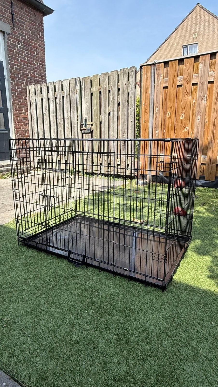 Honden bench zwart, 110x70,76, Ophalen, Zo goed als nieuw