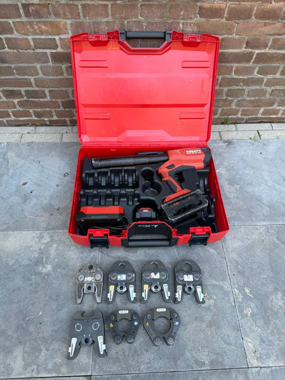 Hilti npr32-22xl 32kn perstang compleet mapress 15-54 ZGAN, Doe-het-zelf en Verbouw, Gereedschap | Overige machines, Zo goed als nieuw