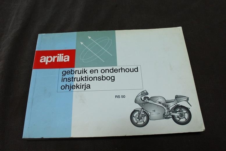 Aprilia RS50 1999 bromfiets handleiding RS 50 instructie, Fietsen en Brommers, Ophalen of Verzenden, Gebruikt
