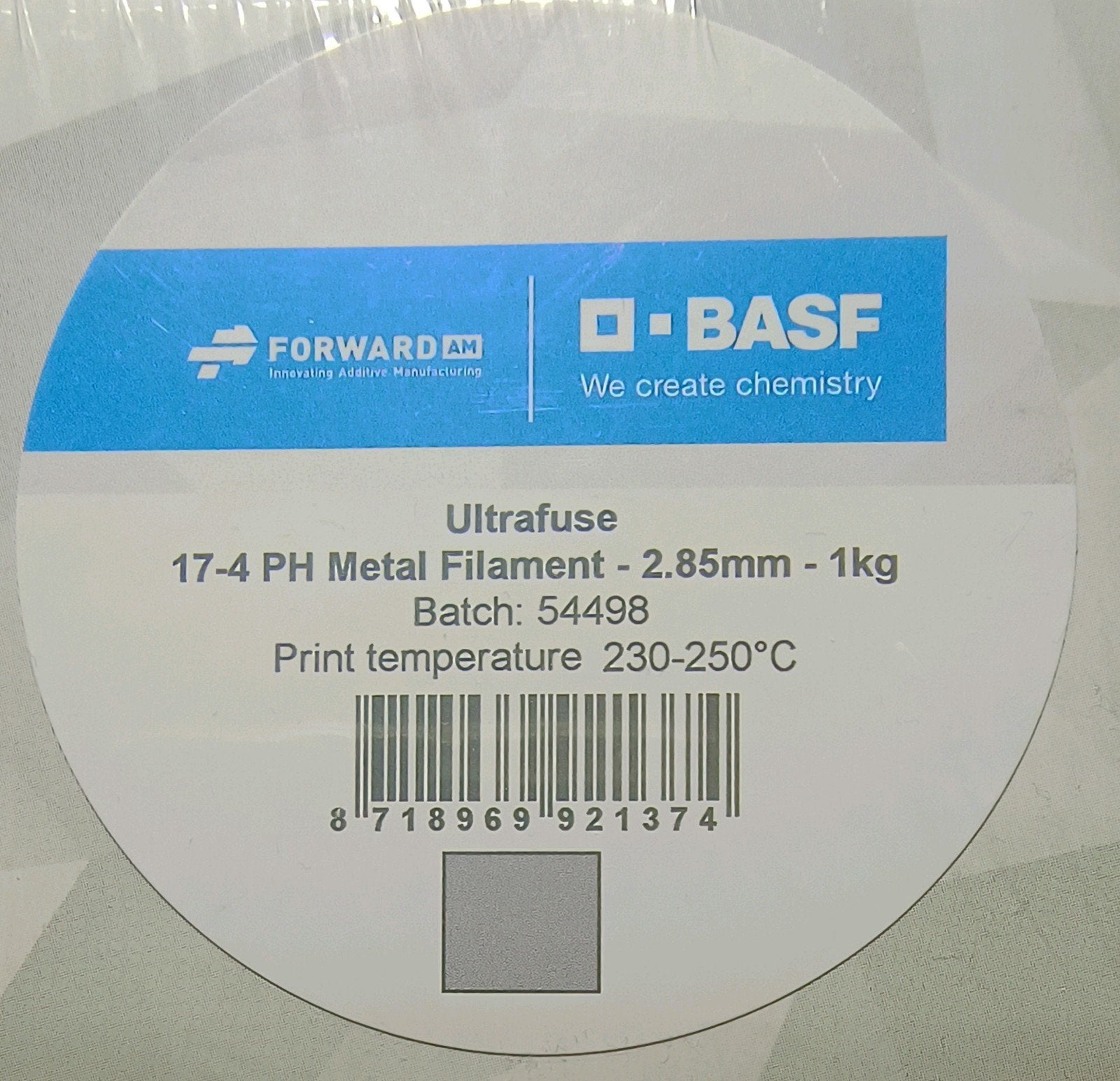 BASF 2.85 RVS filament kleur grijs, Ophalen of Verzenden, Nieuw, Filamentrollen