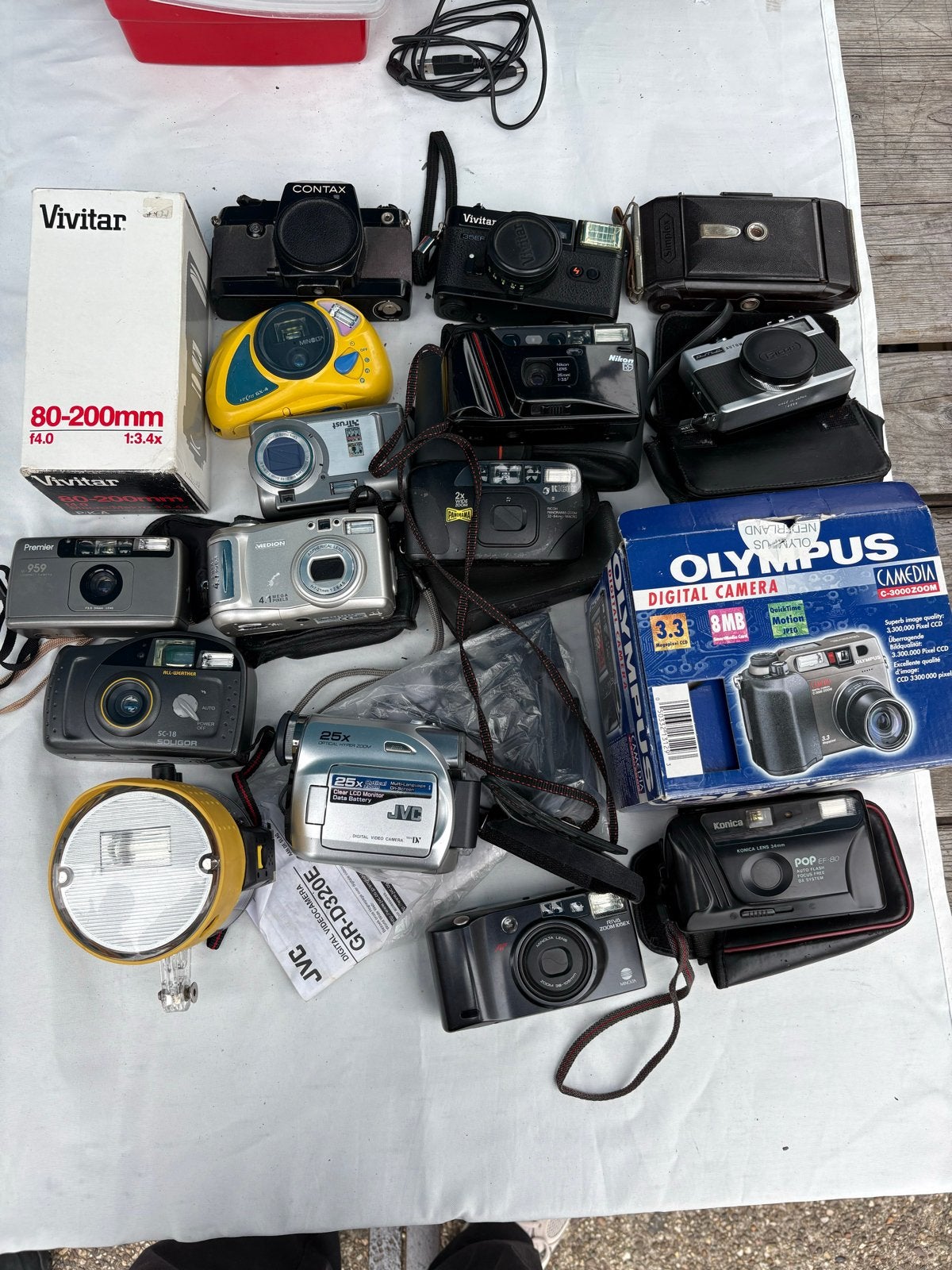 Partij analoge en digitale camera's - ongetest, Ophalen of Verzenden, Niet werkend