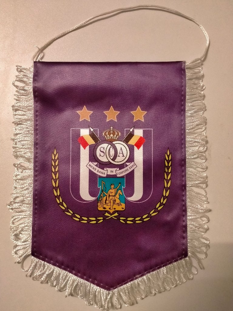 RSC Anderlecht voetbal België vintage vaan vaantje sport, Ophalen of Verzenden, Gebruikt, Buitenlandse clubs, Vaantje of Sjaal
