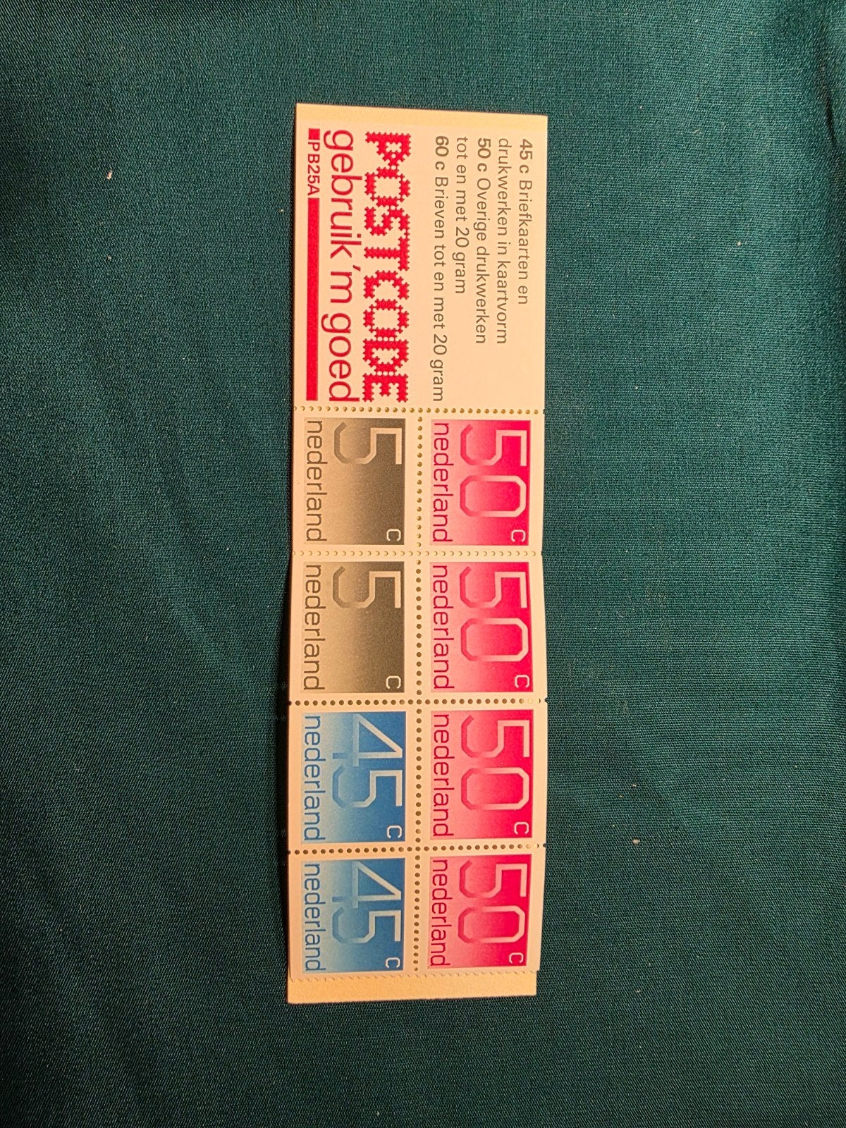 Postzegels Nederland Postcode Gebruik 'm Goed (50c, 45c), Postzegels en Munten, Postzegels | Nederland, Ophalen of Verzenden, Na 1940