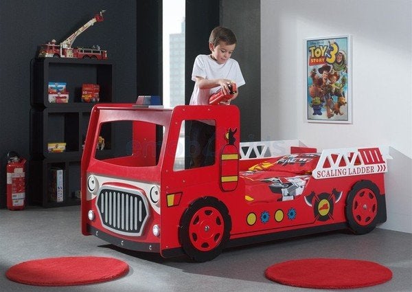 Fire Truck brandweerbed - 90x200 - Rood, Kinderen en Baby's, Niet ingevuld, Niet ingevuld, Niet ingevuld