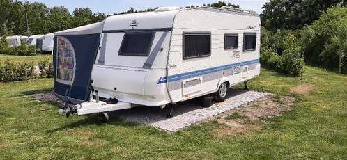 Hobby Prestige 460 evt incl stalling, Omvormbare zithoek, Schokbreker, Rondzit, Hobby