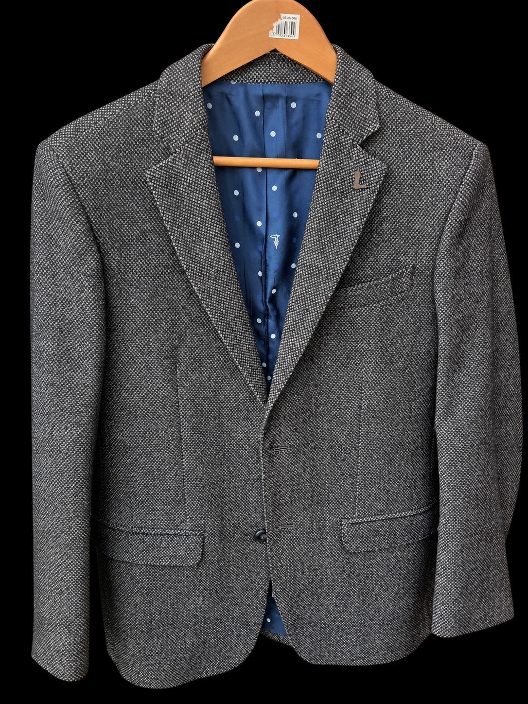 Trussardi Jeans Blazer - Grijs/Zwart met blauwe Voering, Nieuw, Ophalen of Verzenden, Grijs, Trussardi Jeans