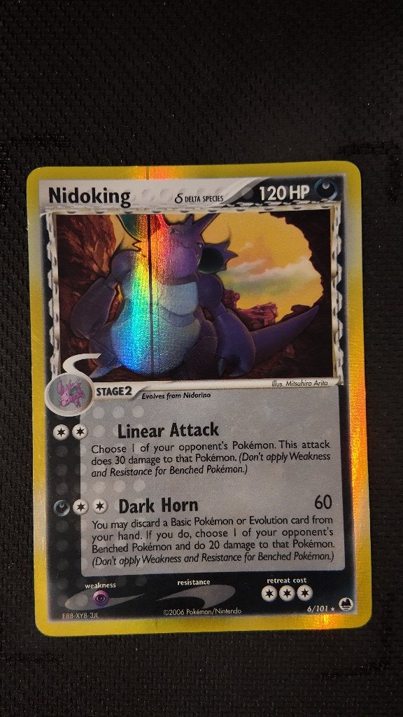 Nidoking δ 1 6 Dragon Frontiers | Pokemon kaart, Ophalen, Zo goed als nieuw, Losse kaart, Foil