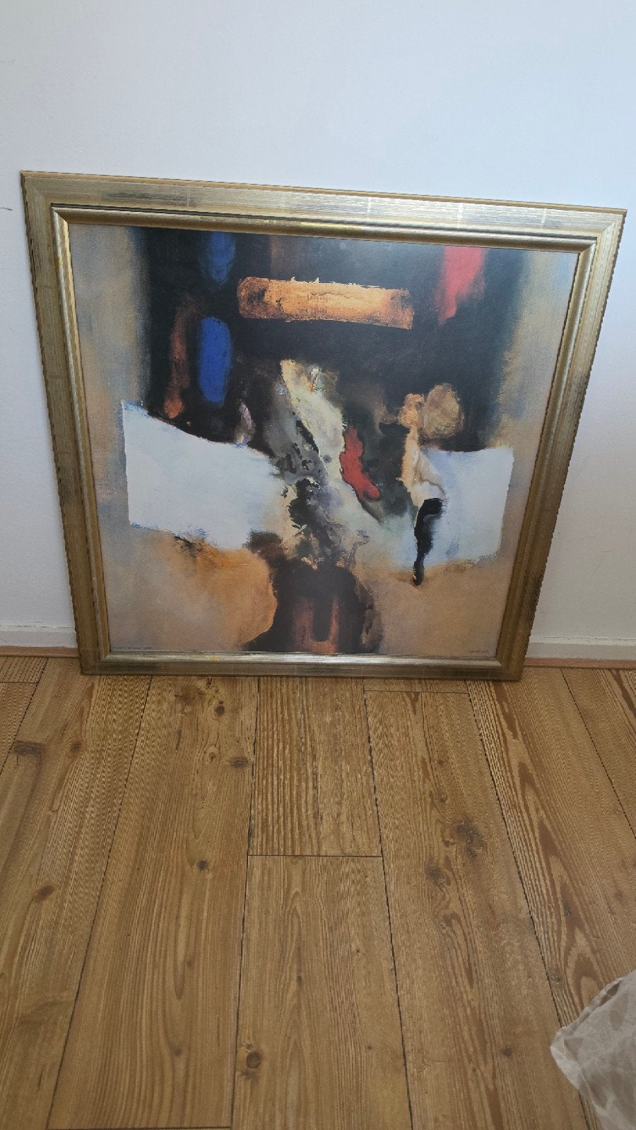 Abstract Schilderij 'vanhorck' - Goudkleurige Lijst, Ophalen