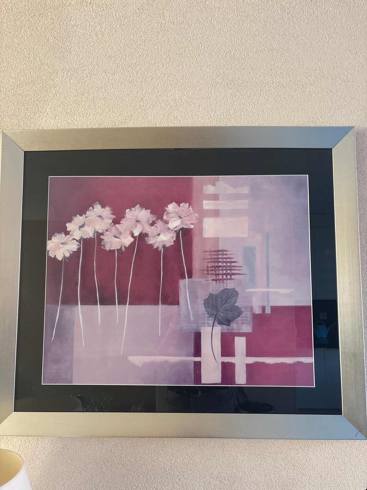 Schilderij in zilveren lijst van kunstenares Carol Robinso, Ophalen