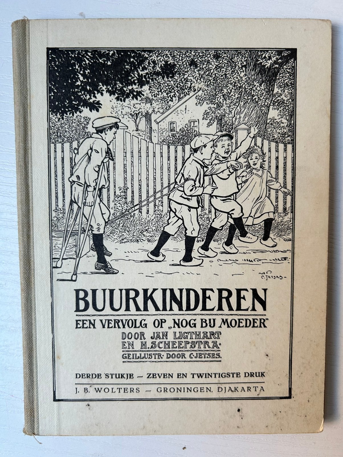 Buurkinderen derde stukje Jan Ligthart C. Jetses, Antiek en Kunst, Ophalen of Verzenden