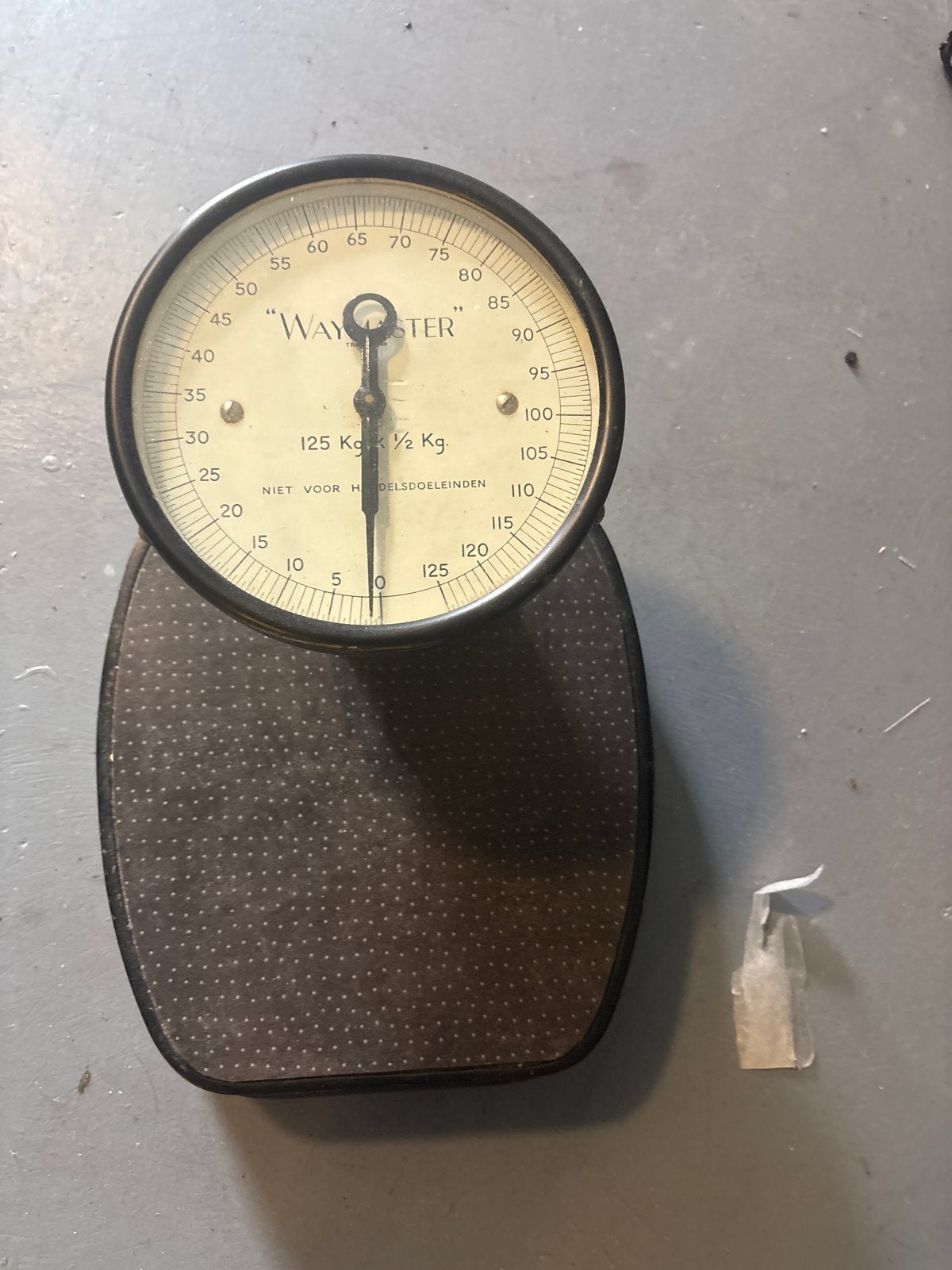 Vintage Wayster Personenweegschaal - Analoog, Gebruikt, Analoog, 100 kg of meer, Ophalen of Verzenden