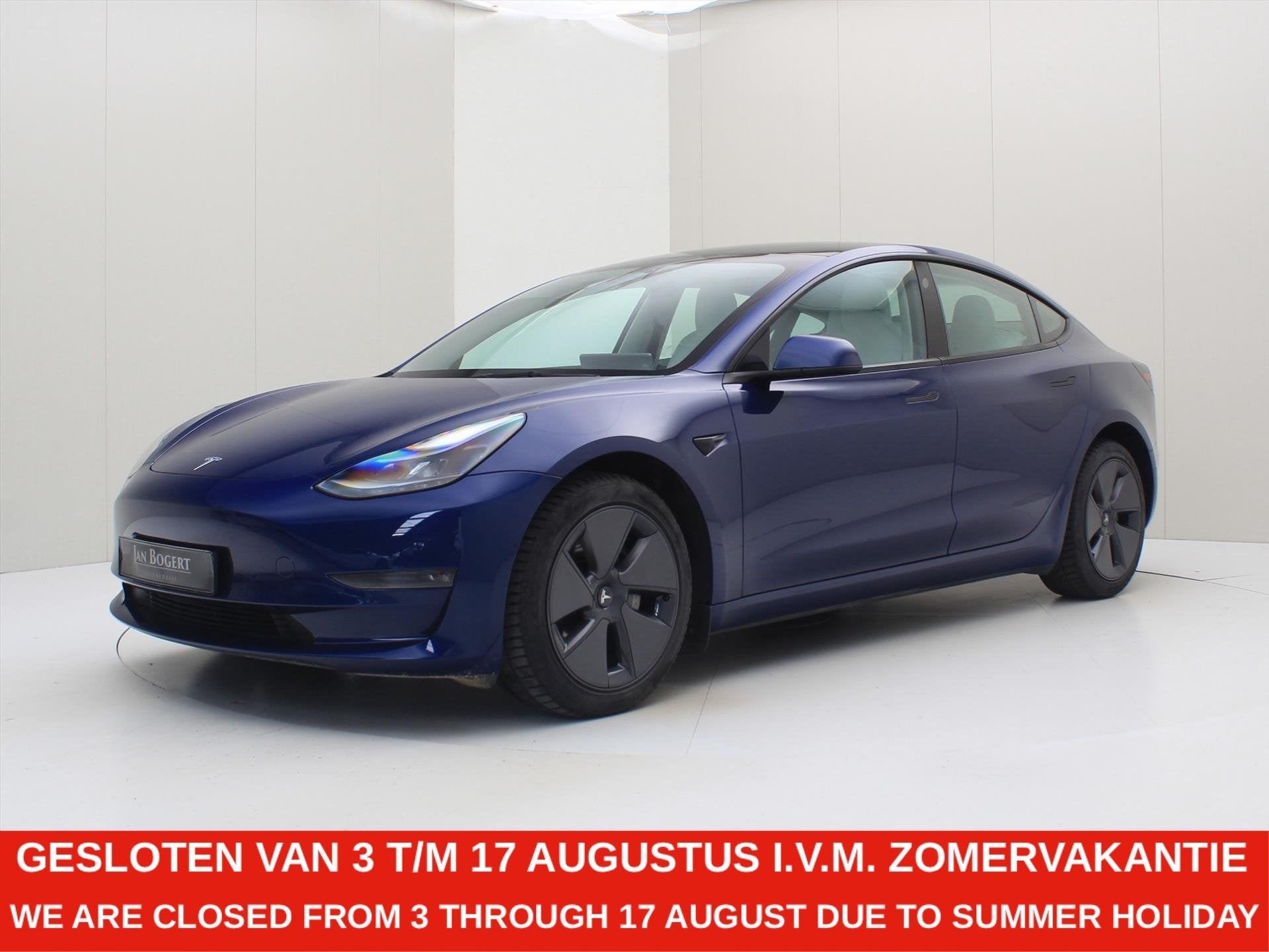 Tesla Model 3 Long-Range AWD 351pk 75 kWh [ WIT LEDER+FACELI, Automaat, Gebruikt, Blauw, 351 pk