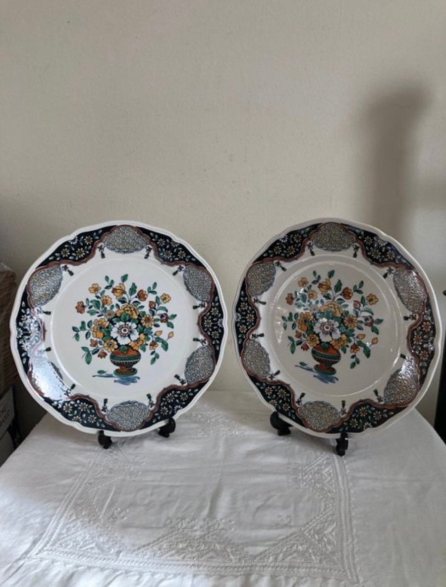 35 euro -2 vintage Villeroy & Boch Alt Mettlach" Wandborden, Ophalen of Verzenden