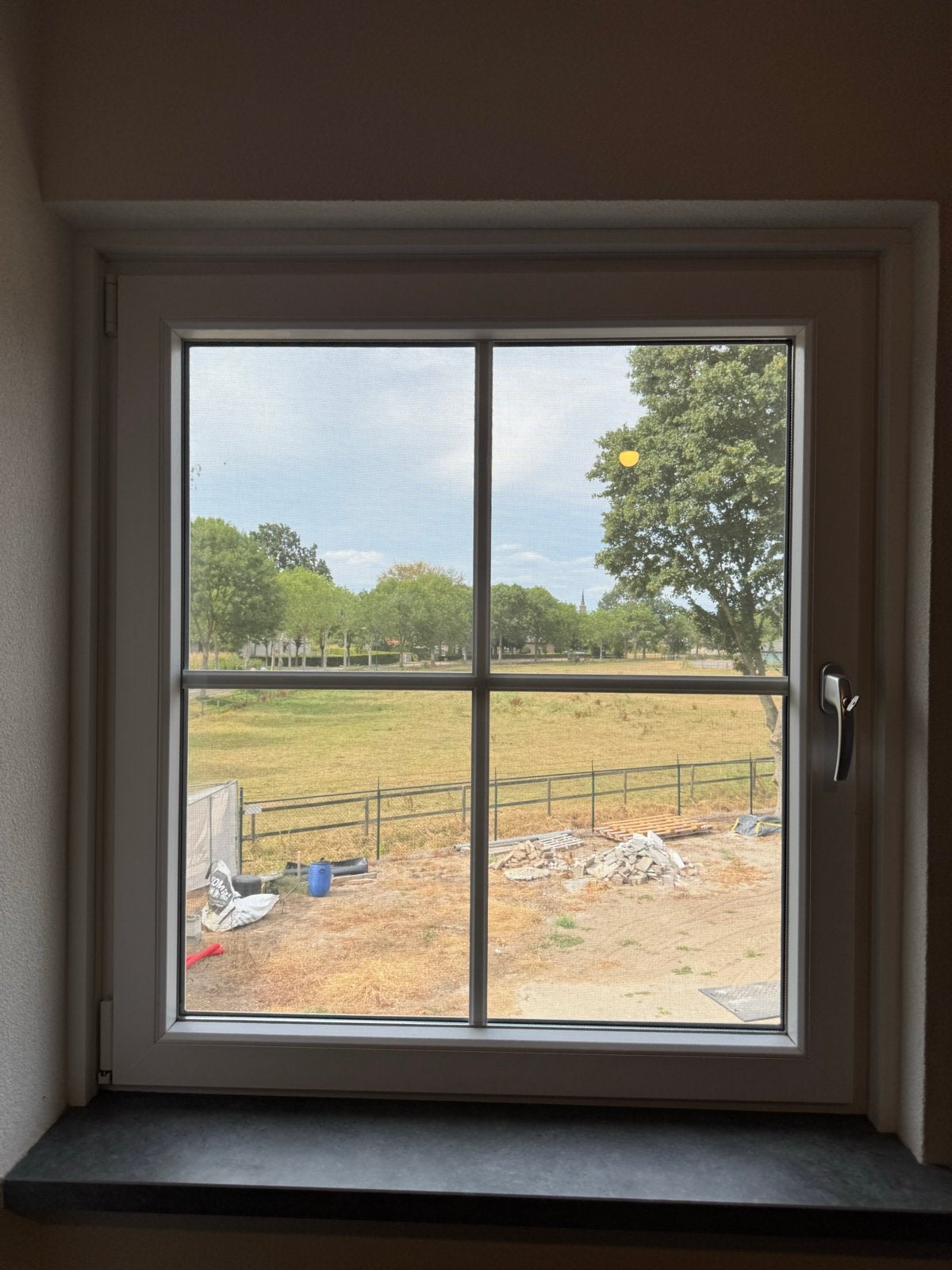 Kunststof raamkozijn 1190x1090mm met hor 4 stuks, Kunststof, Gebruikt, Overige typen, Minder dan 200 cm