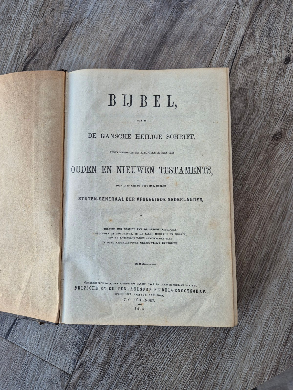 Antieke Bijbel - Statenvertaling 1914, Ophalen of Verzenden