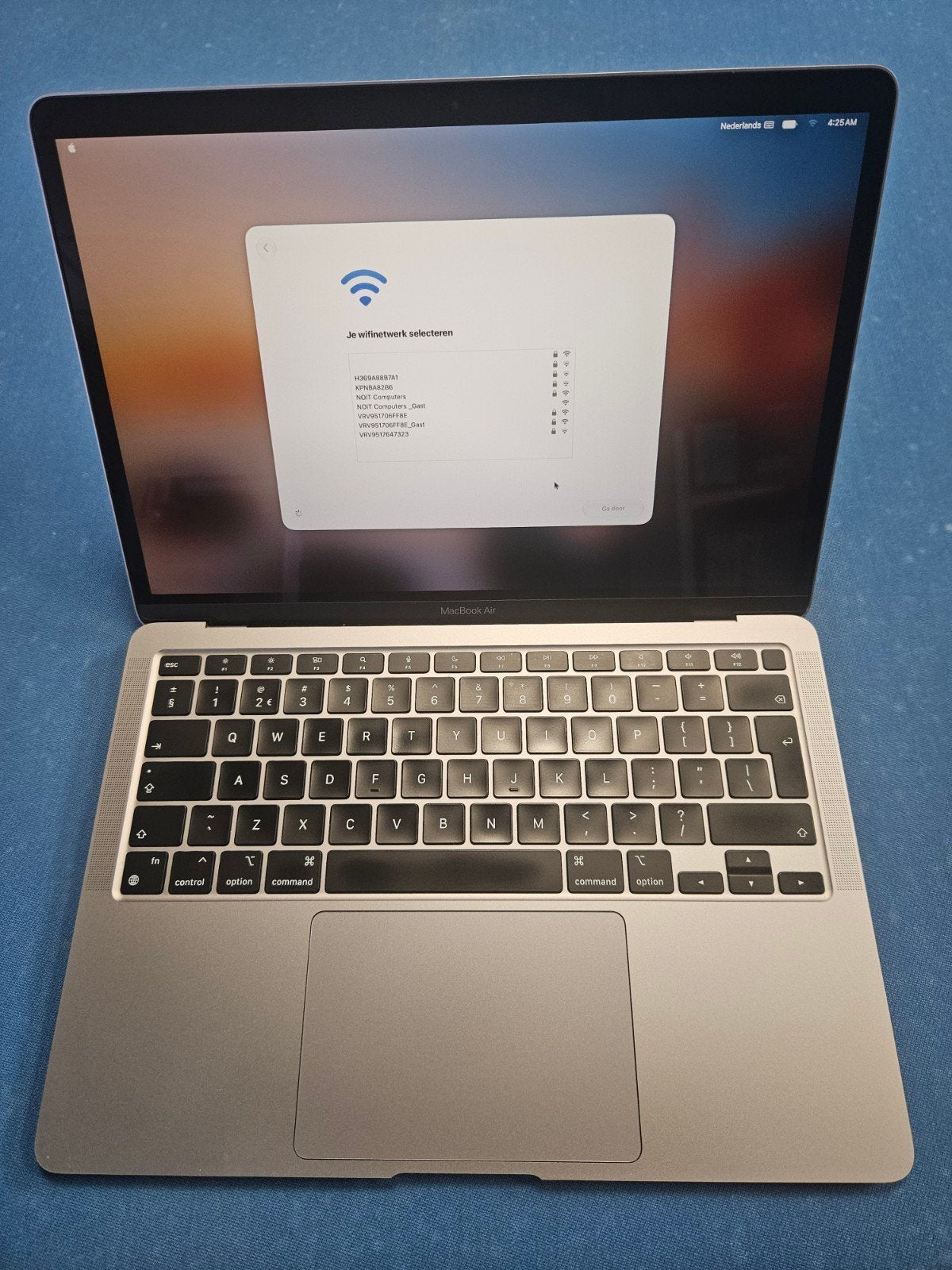 Macbook Air M1 8/256GB Spacegrey, 100% batterij, 256 GB, Qwerty, 8 GB, 13 inch