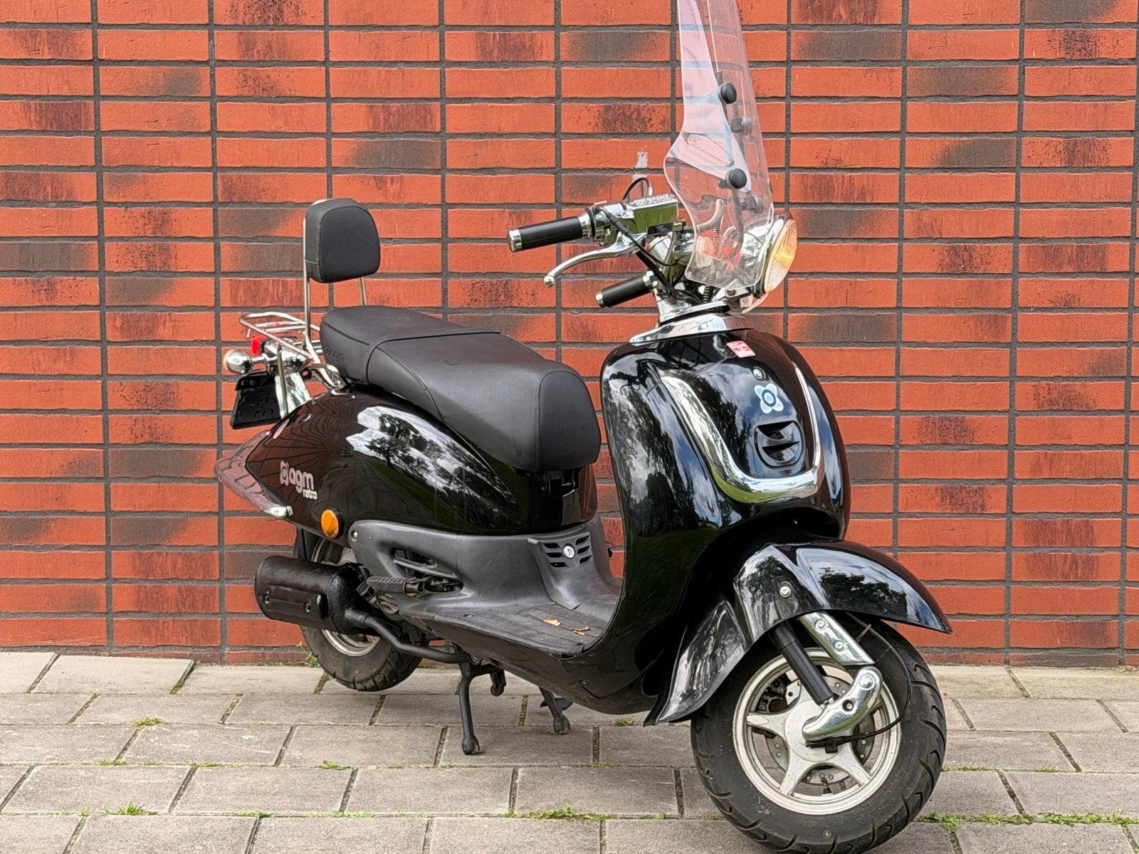 AGM Retro Scooter 4T Zwart - Goed Onderhouden, Ophalen of Verzenden, Gebruikt