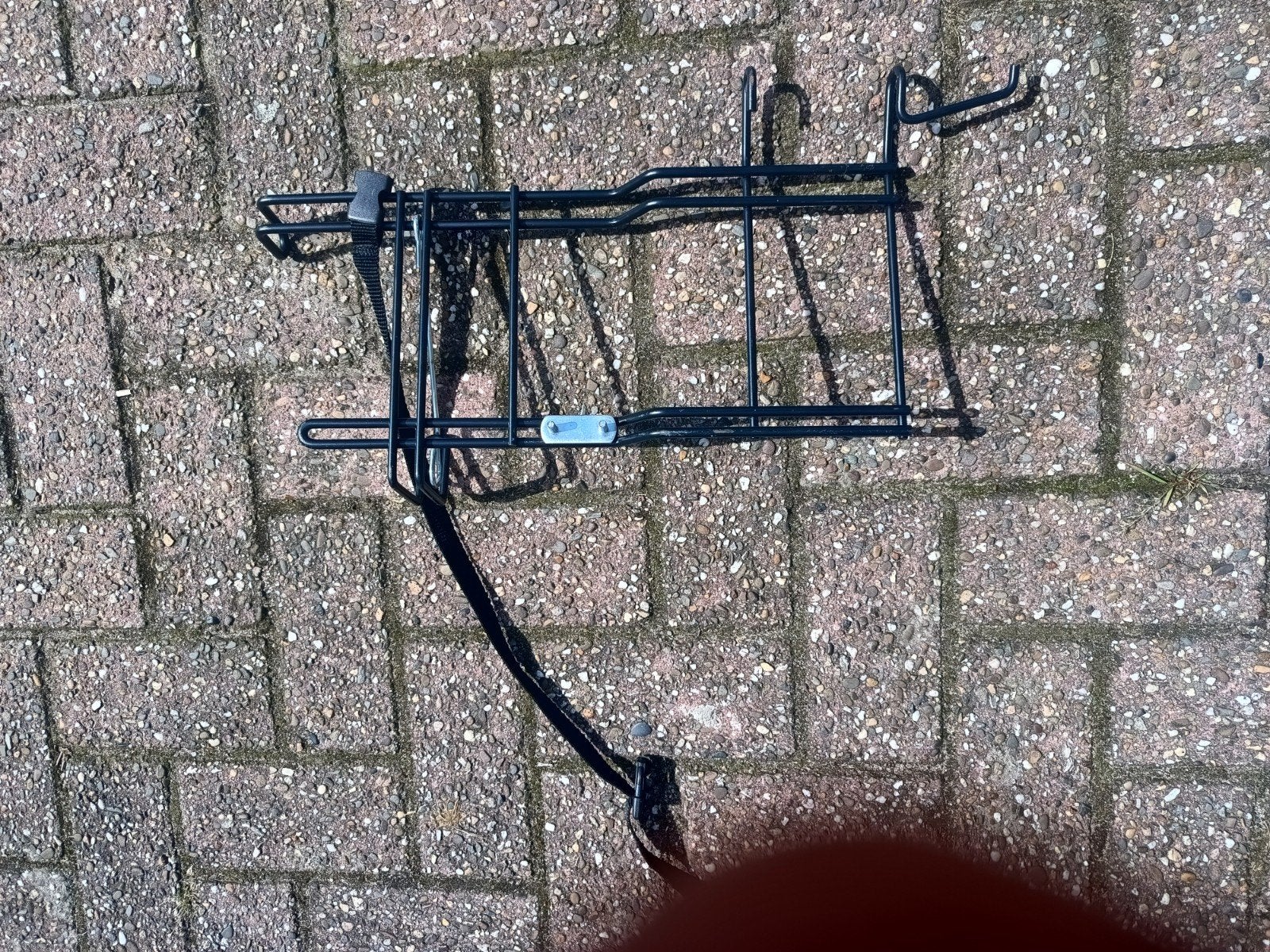 Zwarte beugel voor wandelwagen aan fiets, Fietsen en Brommers, Fietsaccessoires | Aanhangers en Karren, Ophalen, Gebruikt, Onbekend