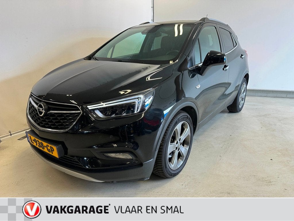 Opel Mokka X 1.4 Turbo Innovation Leder-Schuifdak-4 Seizoens, Auto's, Opel, Gebruikt, Zwart, SUV of Terreinwagen, 500 kg