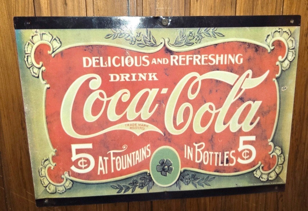 Coca Cola reclame, Ophalen of Verzenden, Gebruikt, Reclamebord