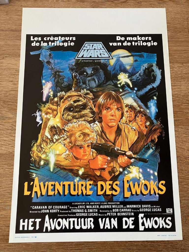 Star Wars filmposter, het avontuur van de Ewoks, Verzamelen, Ophalen of Verzenden, Nieuw, Boek of Poster