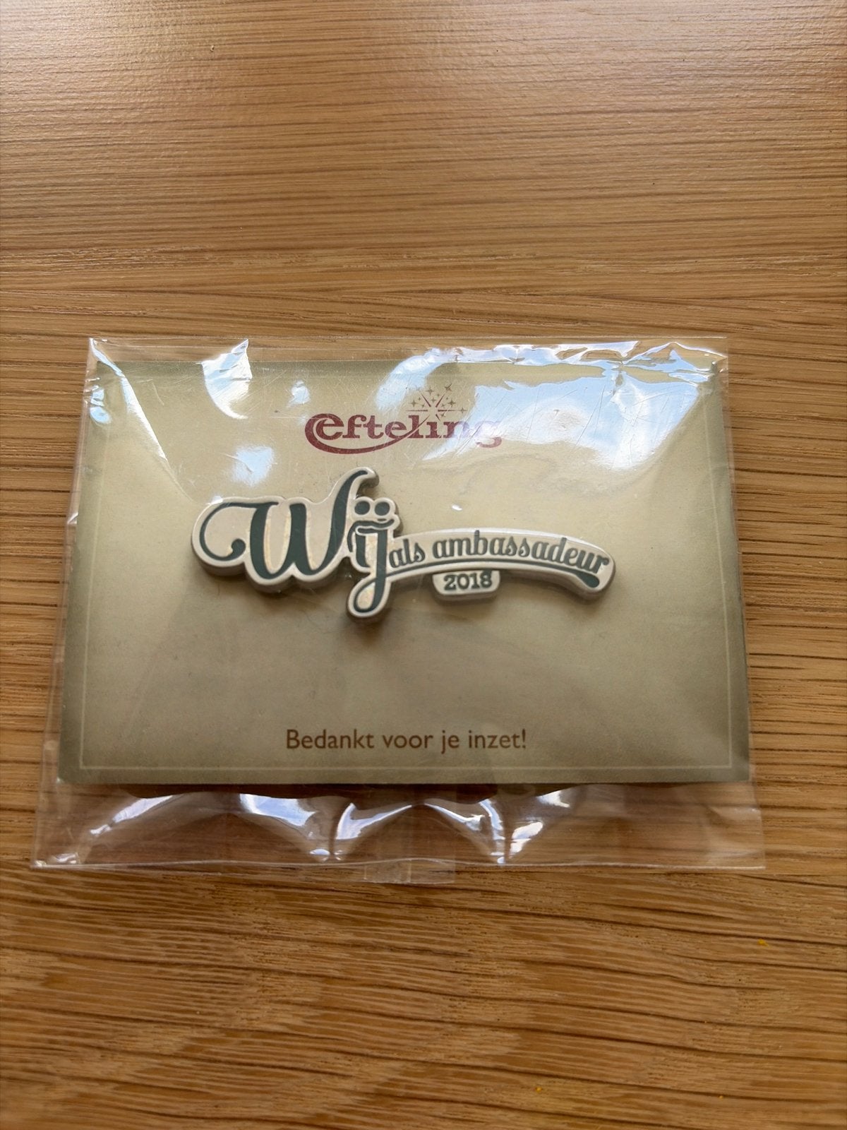 Efteling pin Wij als Ambassadeur 2018, Ophalen of Verzenden, Nieuw, Button of Speldje
