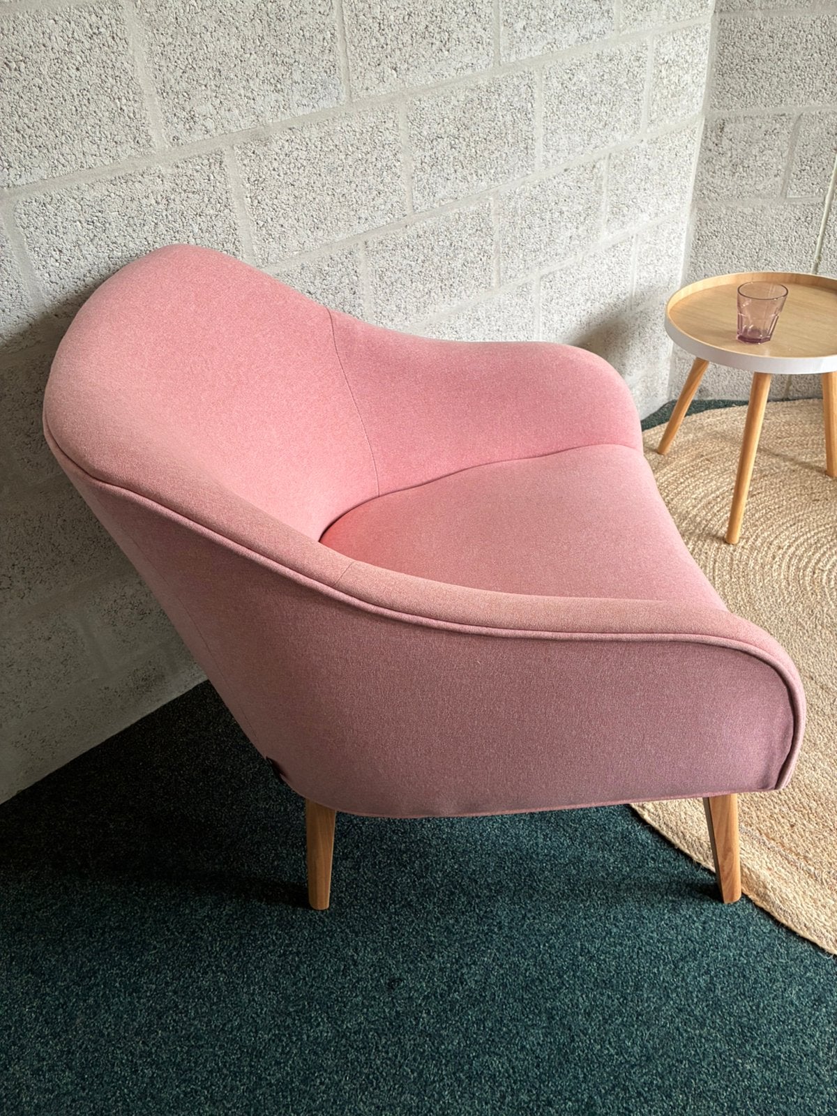 Kave Home fauteuils roze (2 stuks) | Zeer nette staat |, Huis en Inrichting, Fauteuils, Ophalen, Zo goed als nieuw, 50 tot 75 cm
